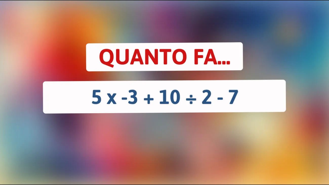 \"Riesci a risolvere questo enigma matematico che fa impazzire il web? Solo i più intelligenti ci riescono!\""
