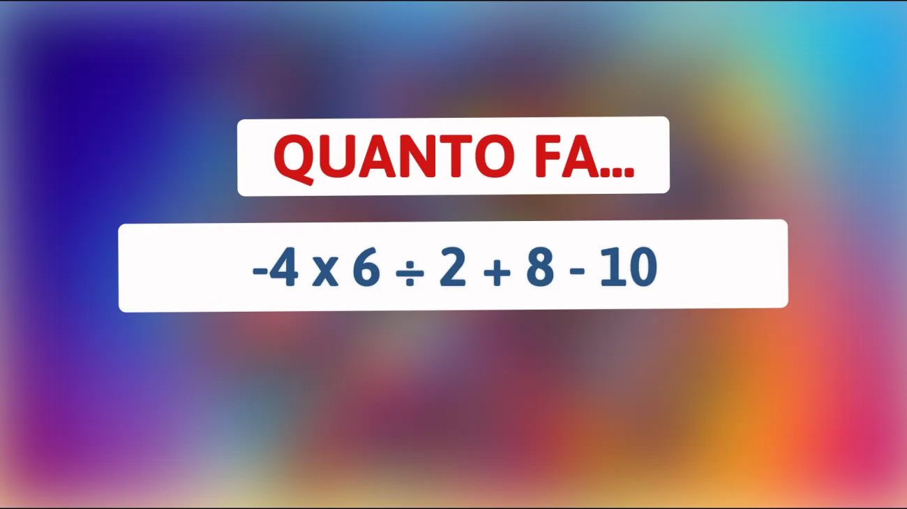 Scopri se sei un vero genio: solo l'1% può risolvere questo semplice calcolo matematico!"