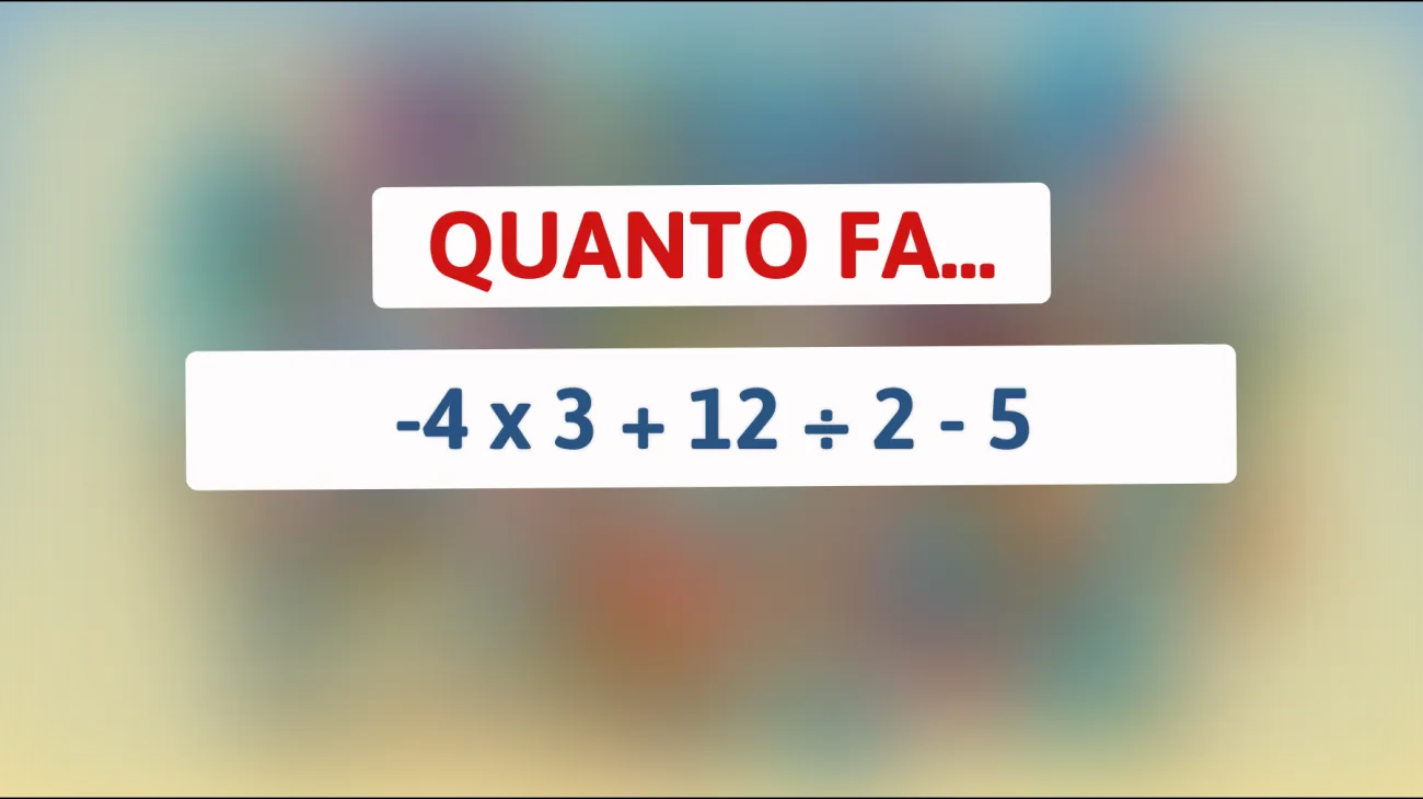 Scopri se sei un vero genio: solo l'1% risolve questo enigma matematico! Riuscirai a calcolare il risultato corretto?"
