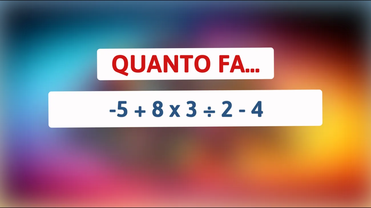 Sfida il tuo cervello: riesci a risolvere questo semplice calcolo che pochi indovinano correttamente?"