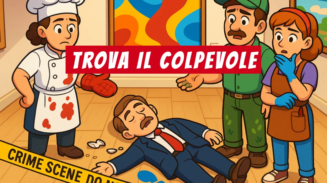 Solo il 5% delle persone trova il colpevole di questo giallo in galleria d’arte: accetti la sfida?"