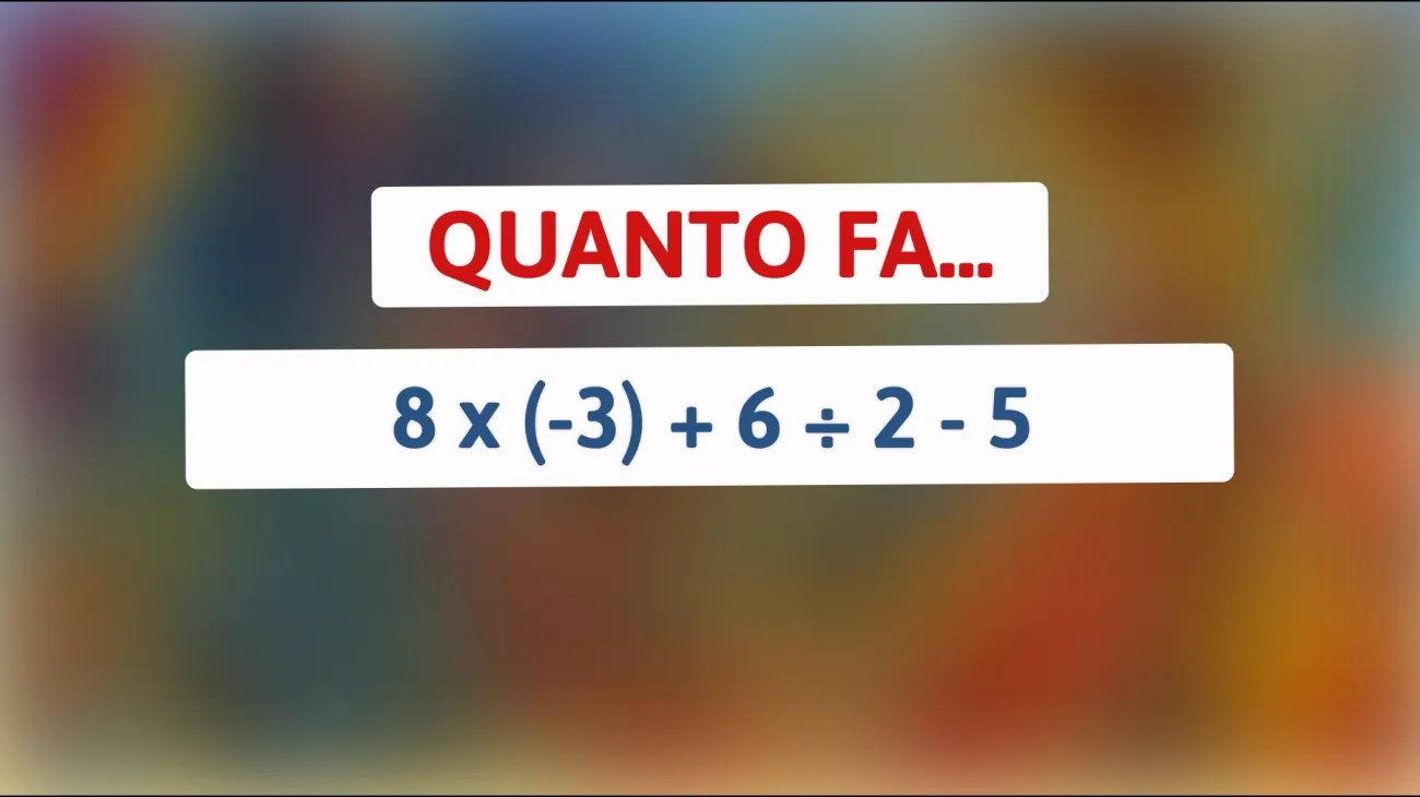 \"Riesci a decifrare questo enigma matematico che solo i geni risolvono al volo?\""