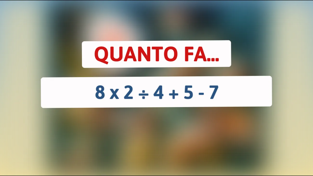 \"Solo il 1% risolve questo enigma matematico: sei abbastanza intelligente da scoprire il risultato?\""