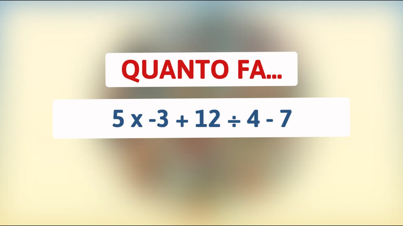 \"Solo un genio può risolvere questo semplice indovinello matematico!\""
