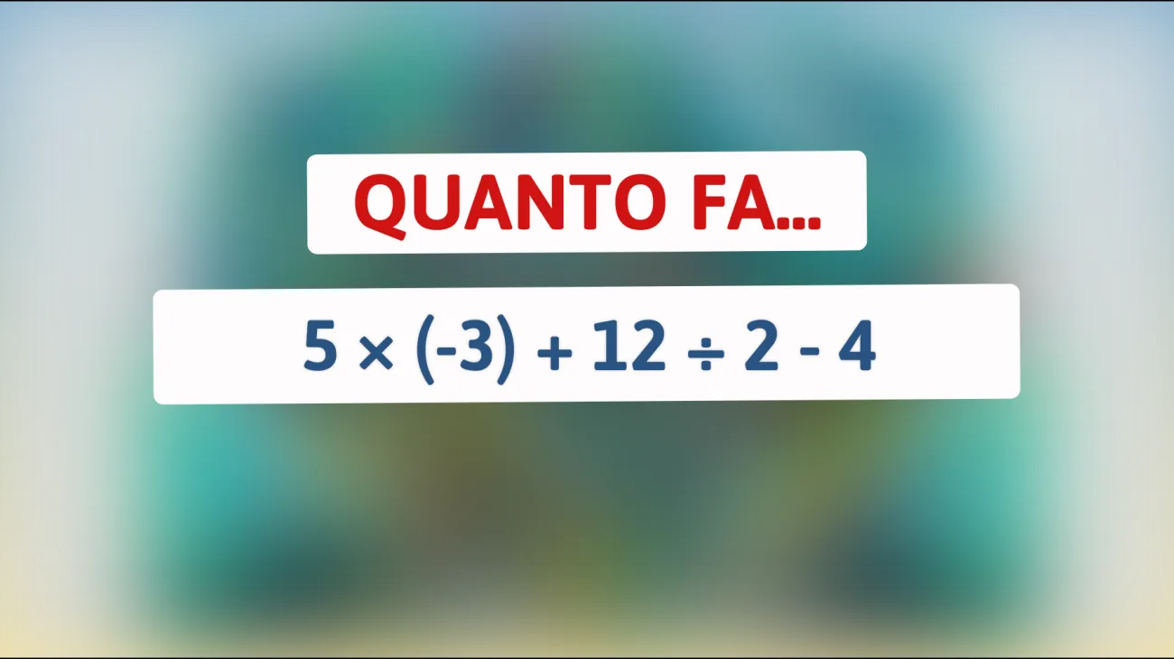 Scopri se sei un vero genio risolvendo questo enigma matematico che solo pochi riescono a svelare!"