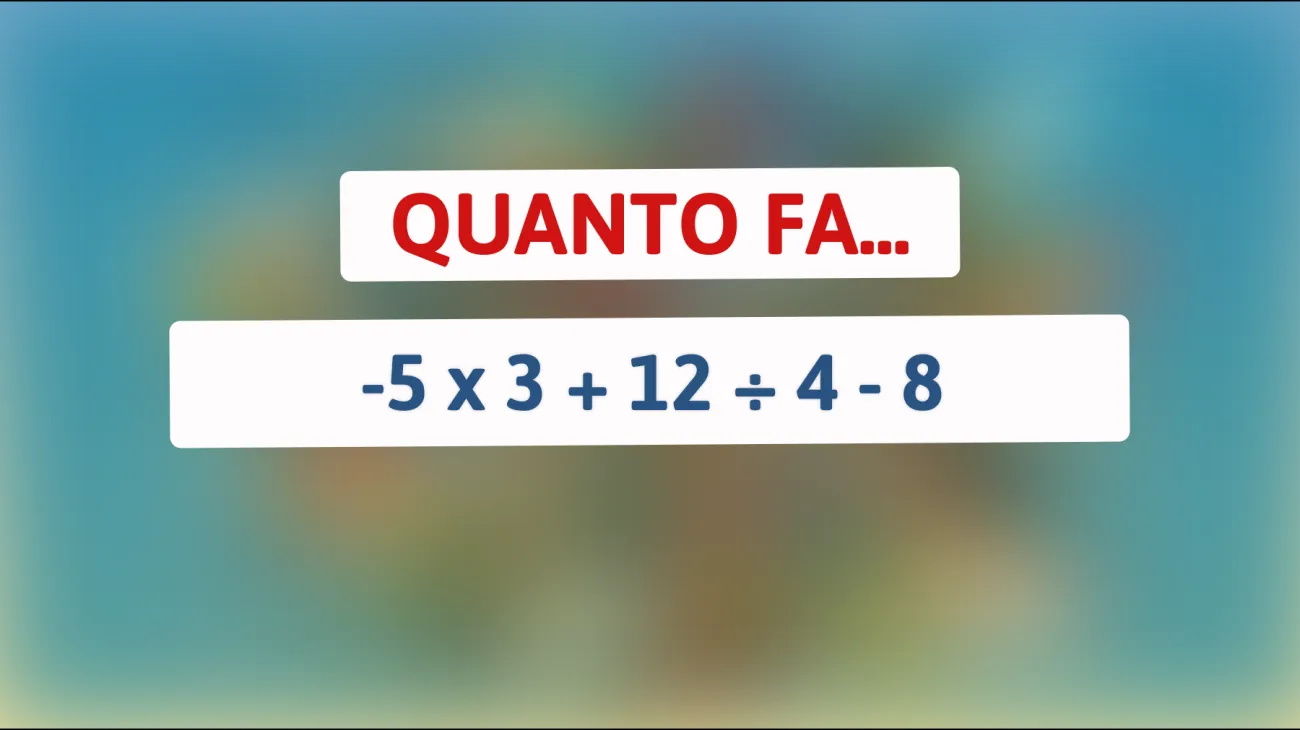 Se risolvi questo indovinello matematico, sei un vero genio - Sai quanto fa il risultato? Scopri se sei tra i pochi che riescono a risolverlo!"