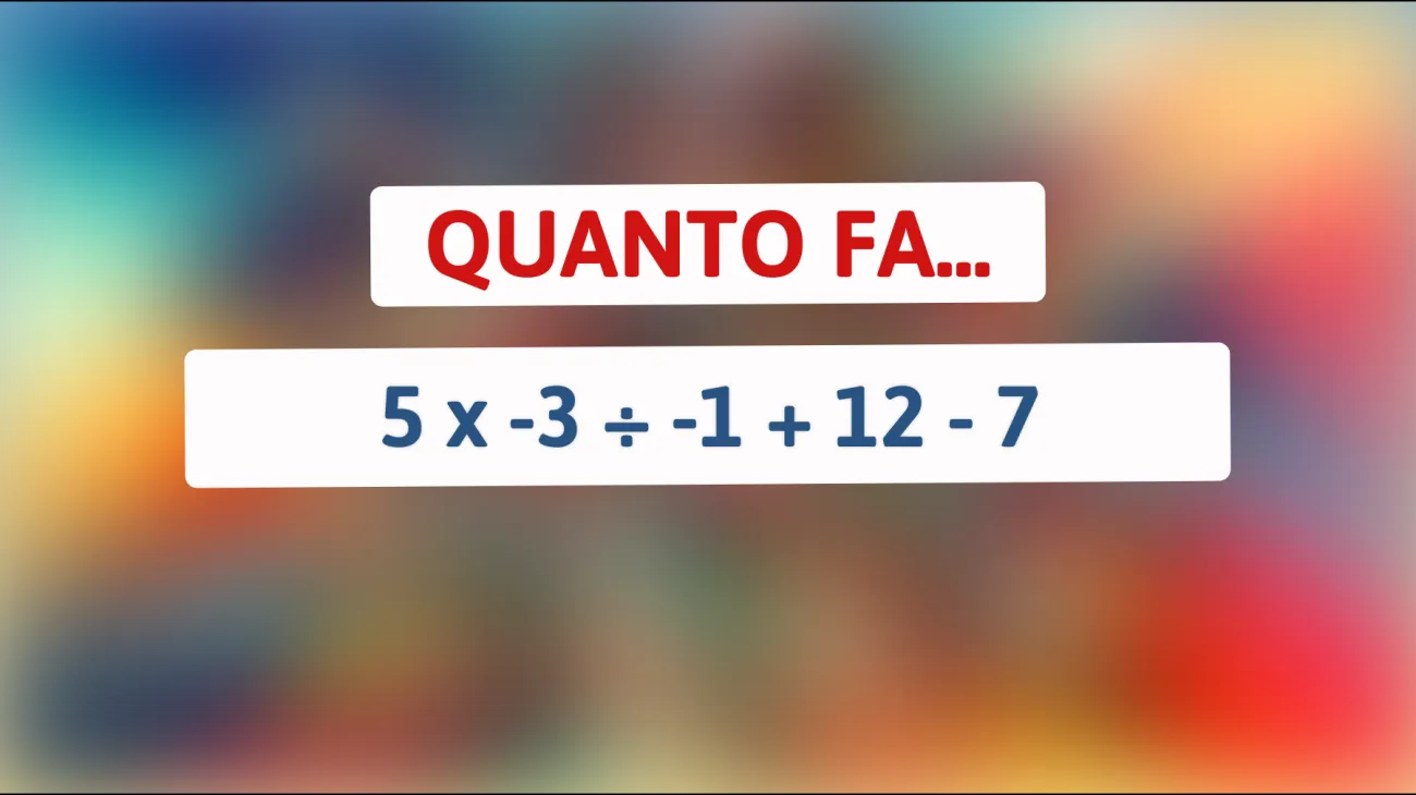 Sfida te stesso: Riuscirai a risolvere questo enigma matematico che solo le persone più brillanti riescono a comprendere?"