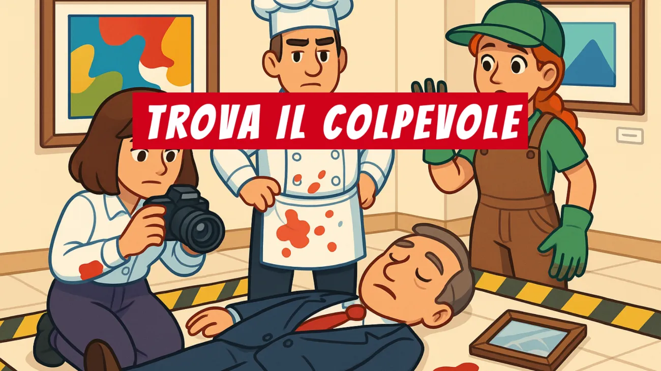 Solo il 2% risolve questo enigma: riesci a scoprire chi è il vero colpevole nel misterioso delitto della galleria d’arte? Sfida per menti geniali!"
