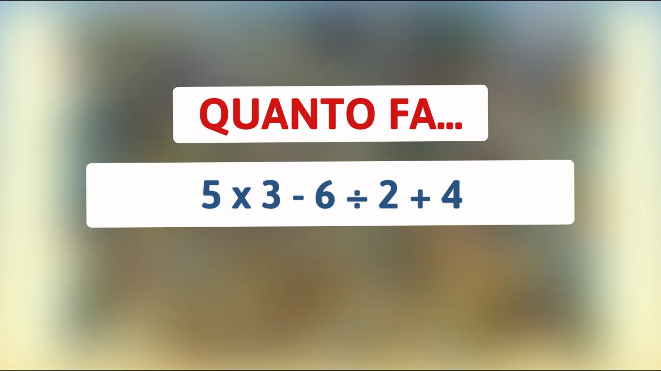 Supera questa sfida che mette in crisi anche i più intelligenti: risolvi questo enigma matematico!"