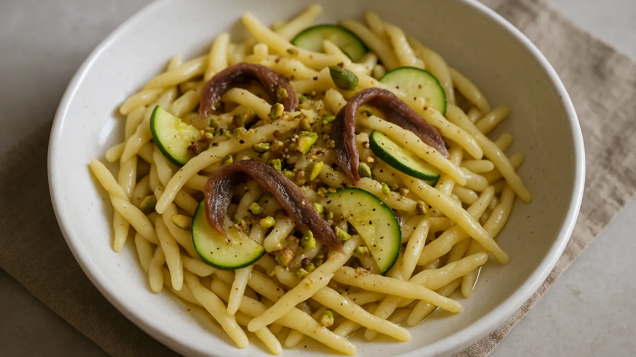 Trofie alici pistacchi"